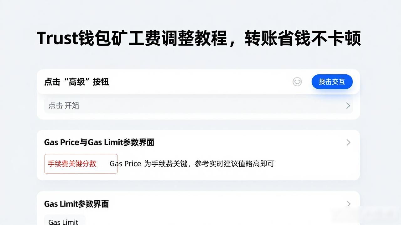 Trust钱包矿工费调整教程，转账省钱不卡顿