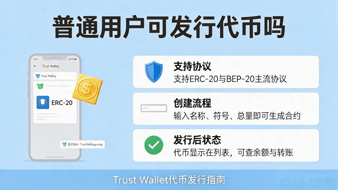 普通用户能用Trust Wallet发行代币吗？一文说清楚