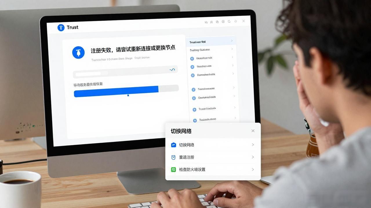 Trust钱包注册失败怎么办？应急处理全攻略