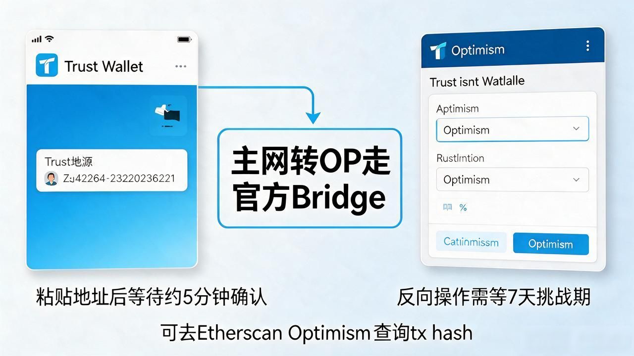 Trust Wallet 连接 Optimism 链：添加网络与跨链操作