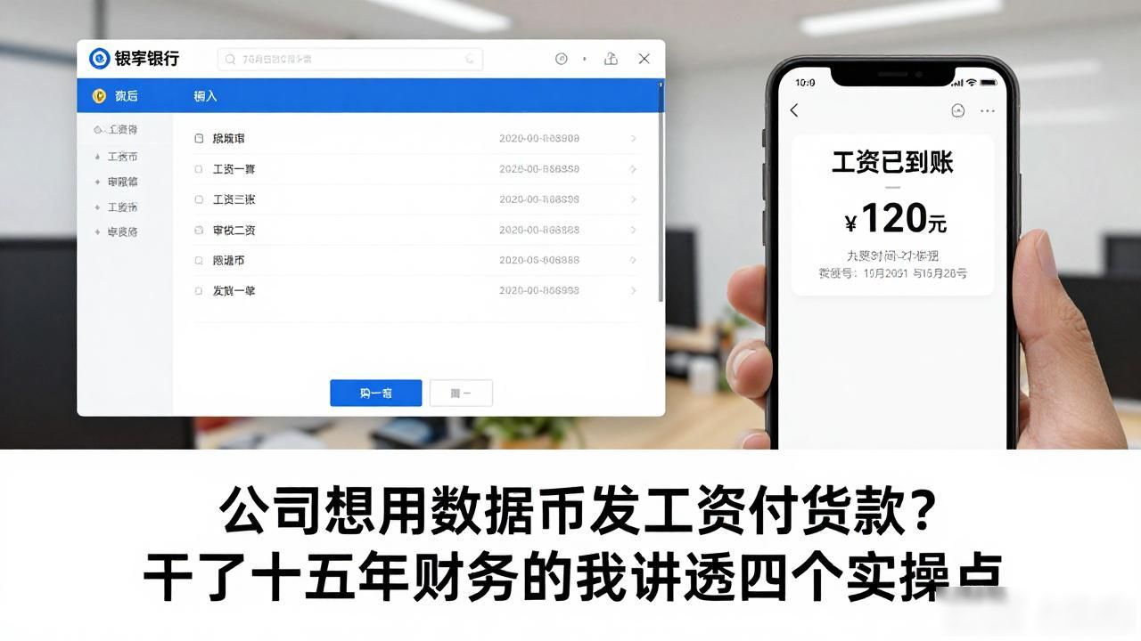 公司想用数字货币发工资付货款?干了十五年财务的我讲透四个实操点