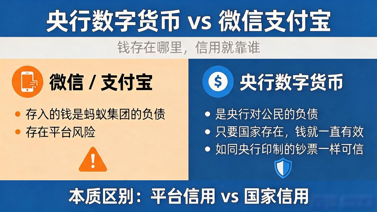 啥叫央行数字货币？跟微信支付宝到底有啥不一样，普通人必须知道