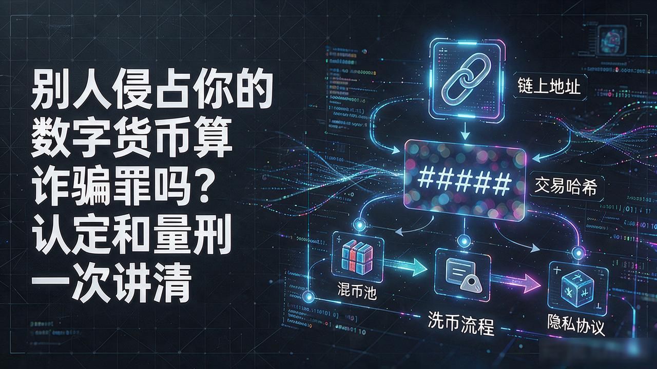 别人侵占你的数字货币算诈骗罪吗？认定和量刑一次讲清