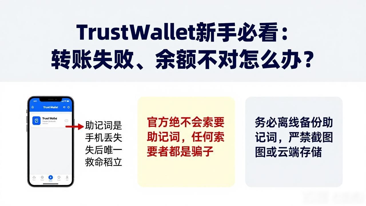 Trust Wallet新手必看：转账失败、余额不对怎么办？