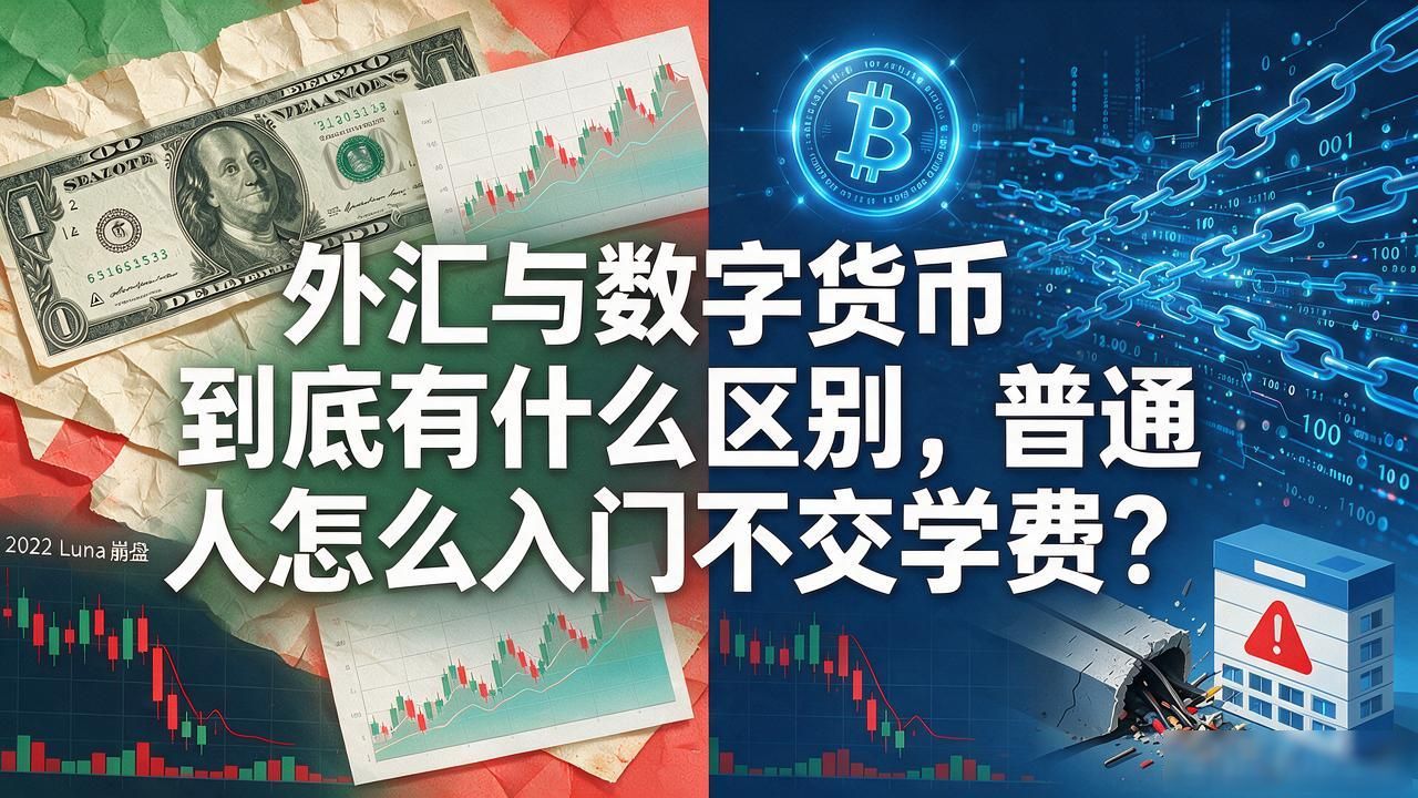 外汇与数字货币到底有什么区别，普通人怎么入门不交学费