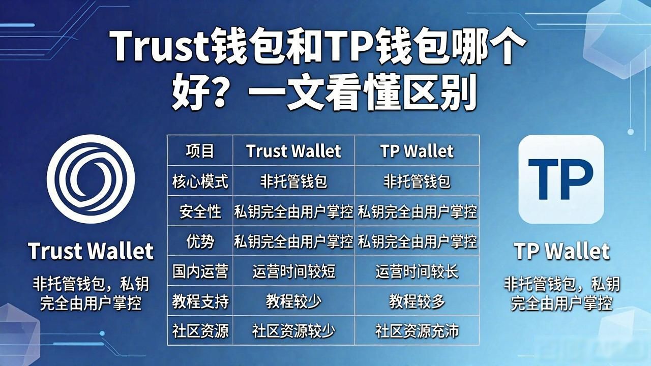 Trust钱包和TP钱包哪个好？一文看懂区别