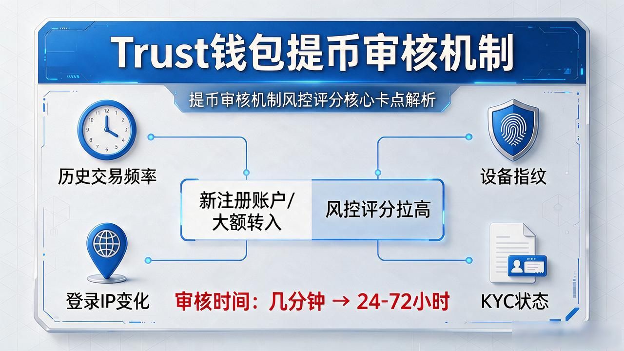 Trust钱包提币审核机制全解：被拒、卡顿、到账慢，问题都卡在这些环节