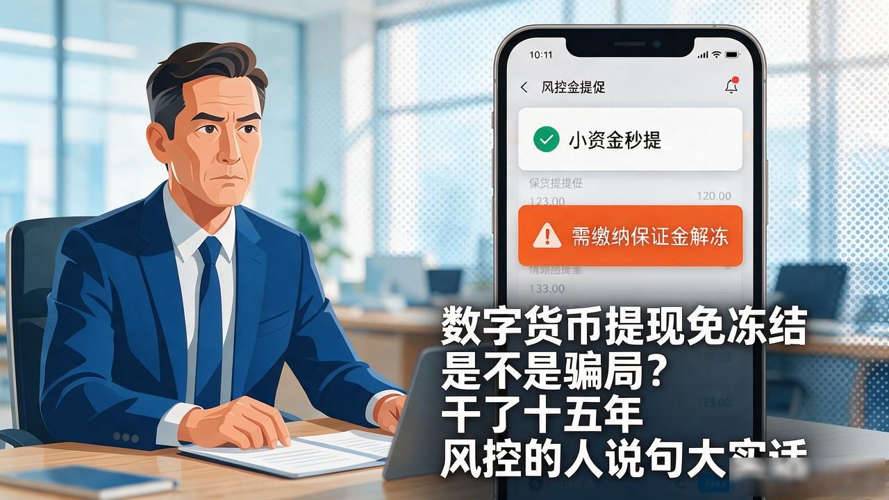 数字货币提现免冻结是不是骗局？干了十五年风控的人说句大实话
