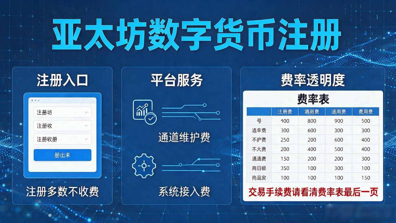 亚太坊数字货币注册怎么操作？流程、费用和隐藏风险一次说清