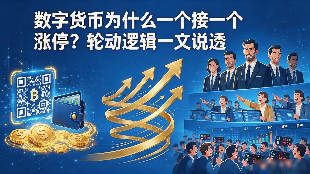 数字货币为什么一个接一个涨停？轮动逻辑一文说透