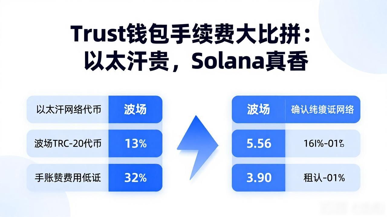 Trust钱包手续费大比拼：以太坊贵，Solana真香