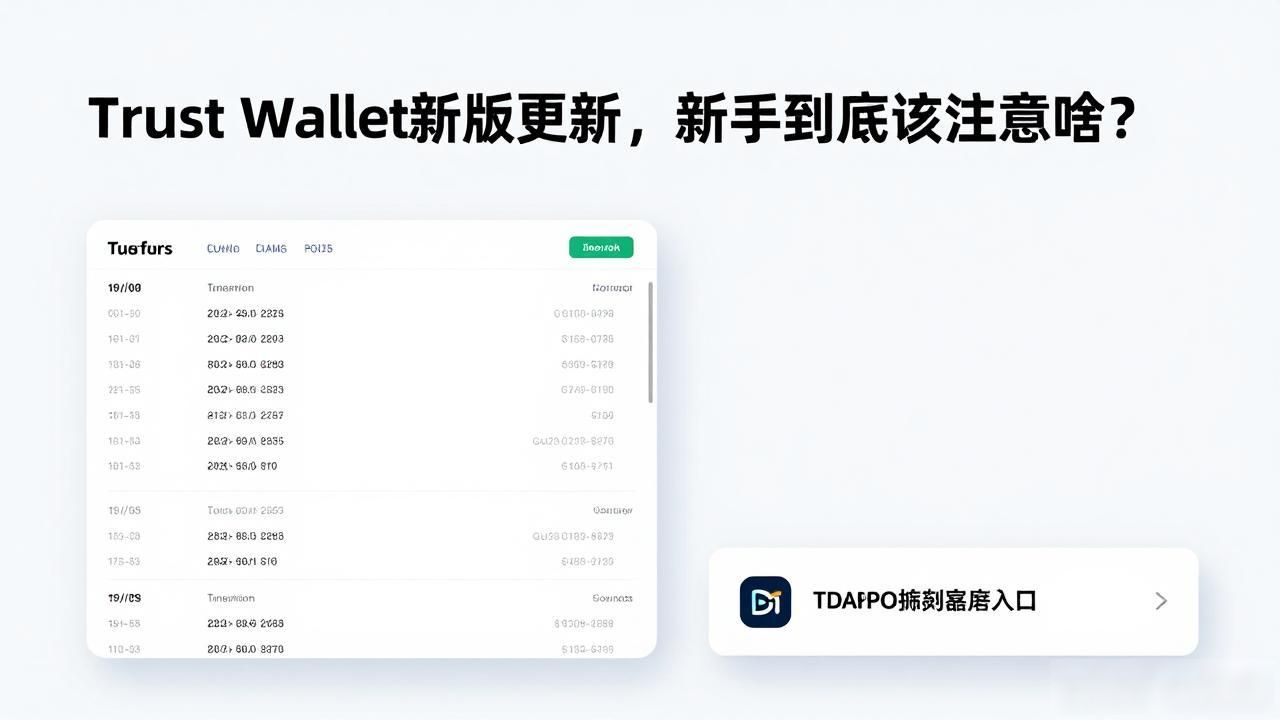 Trust Wallet新版更新，新手到底该注意啥？