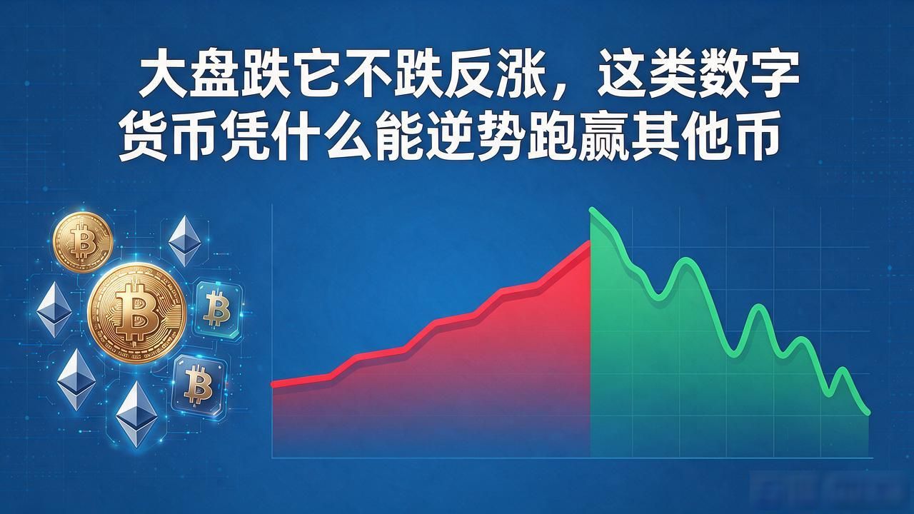 大盘跌它不跌反涨,这类数字货币凭什么能逆势跑赢其他币