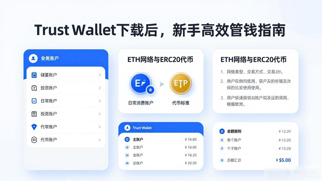 Trust Wallet下载后,新手高效管钱指南