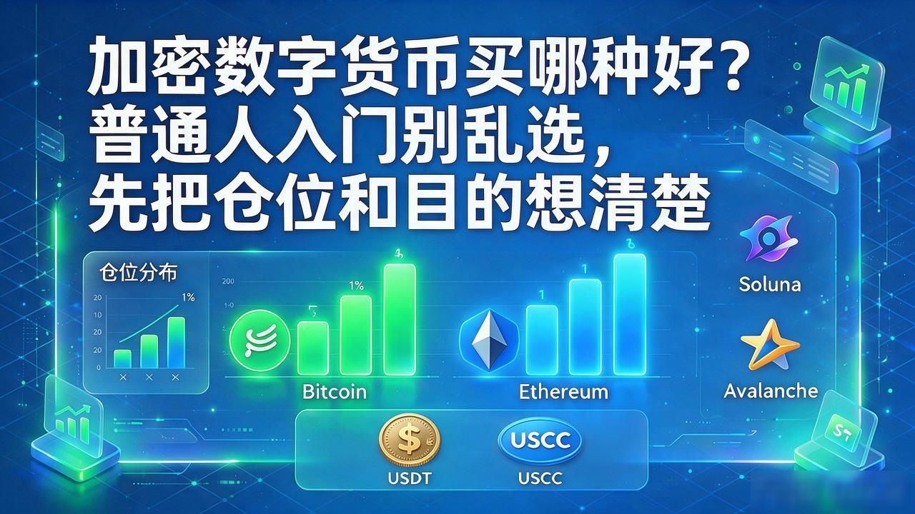 加密数字货币买哪种好？普通人入门别乱选，先把仓位和目的想清楚