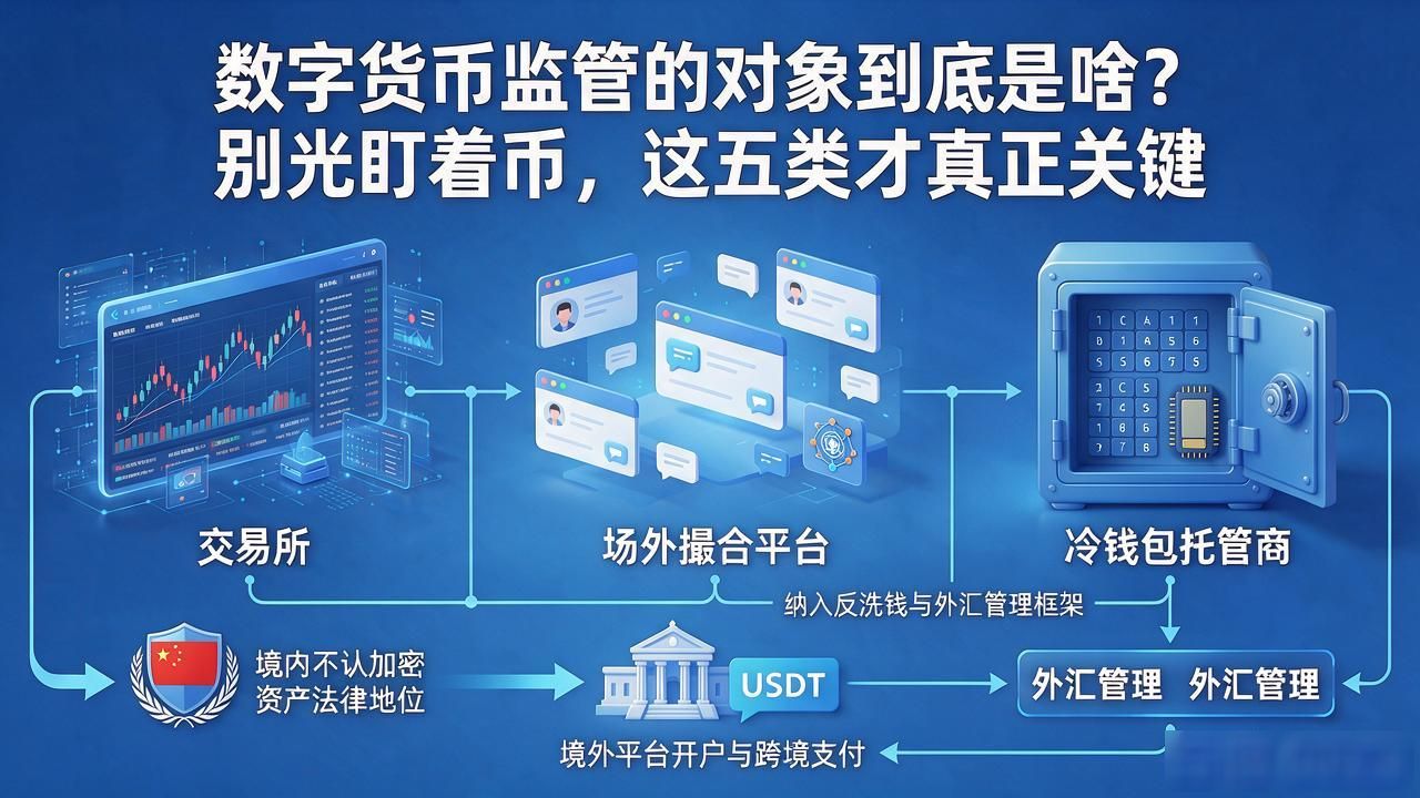 数字货币监管的对象到底是啥？别光盯着币，这五类才真正关键
