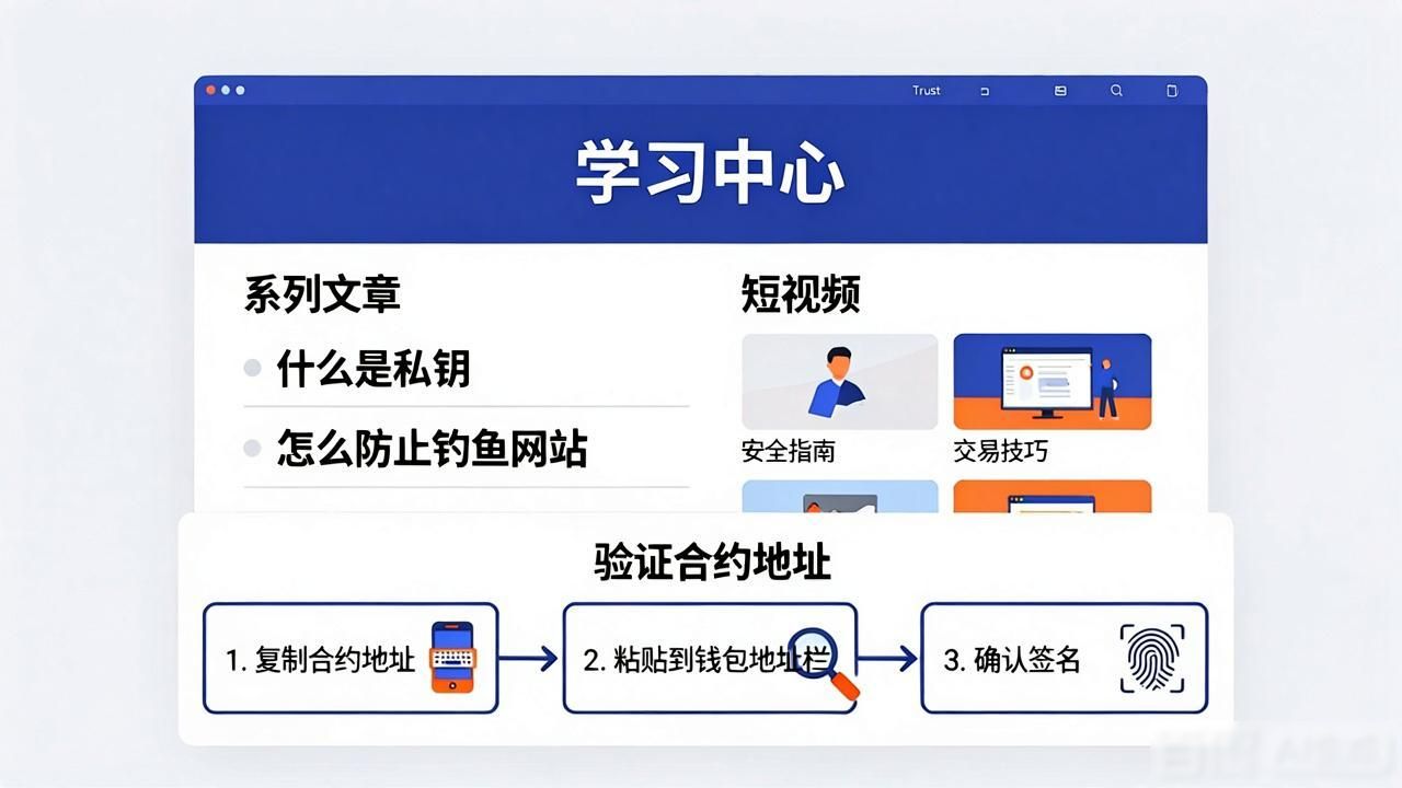 下载Trust Wallet后去哪学？官方教程一次性说清楚