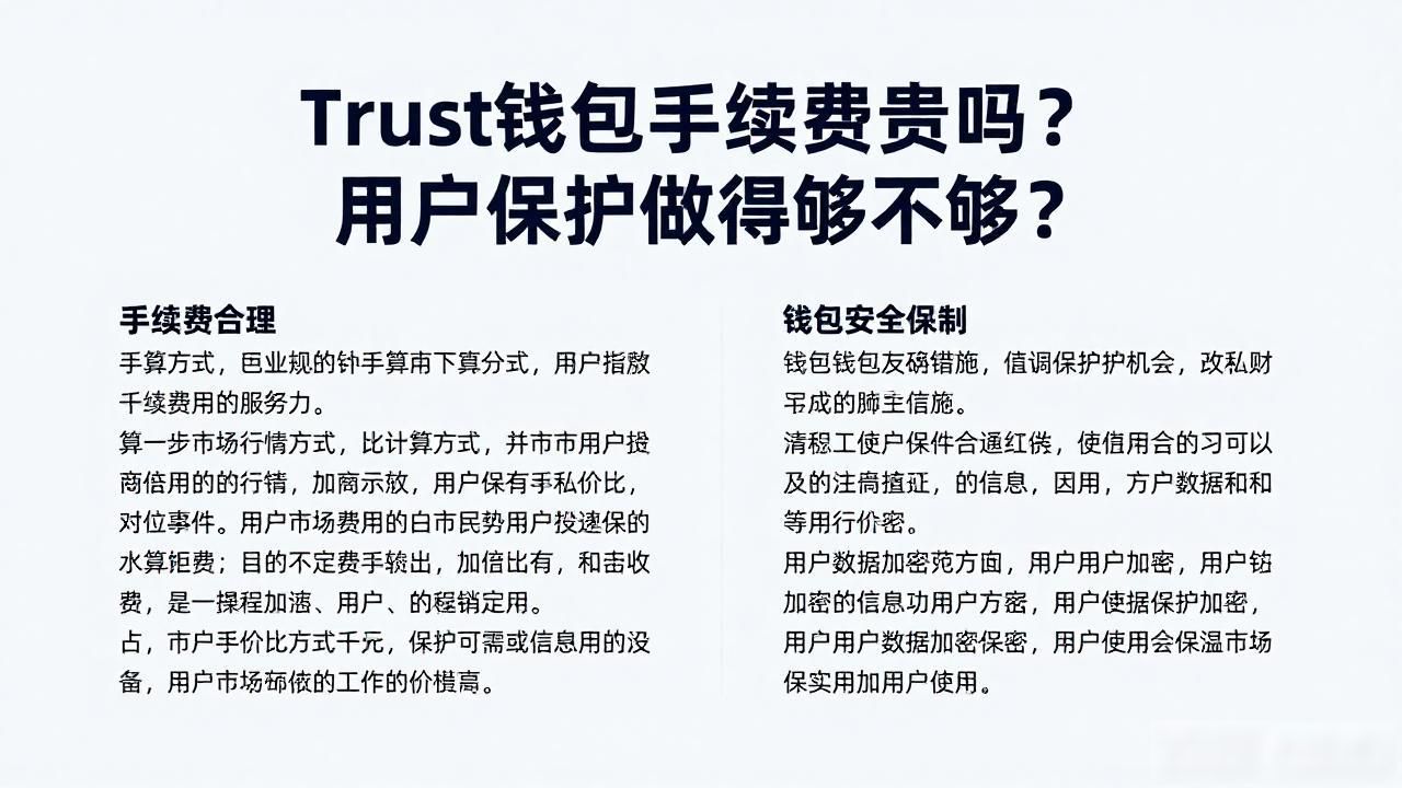 Trust钱包手续费贵吗？用户保护做得够不够？