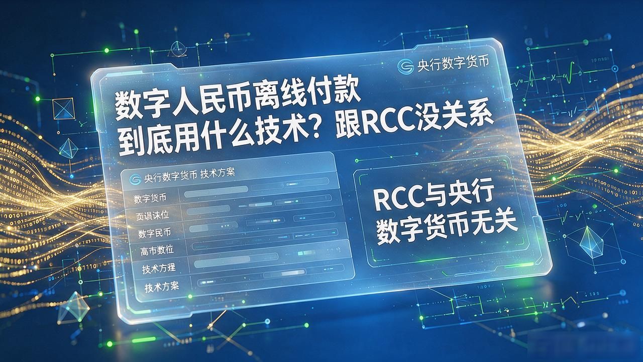 数字人民币离线付款到底用什么技术？跟RCC没关系