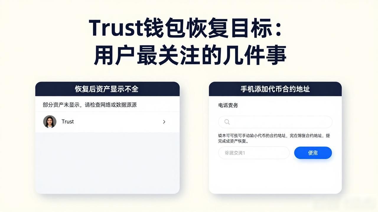 Trust钱包恢复目标：用户最关心的几件事
