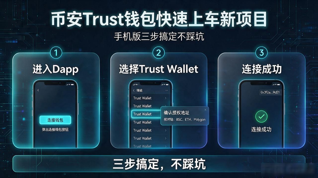 币安Trust钱包快速上车新项目，手机版三步搞定不踩坑
